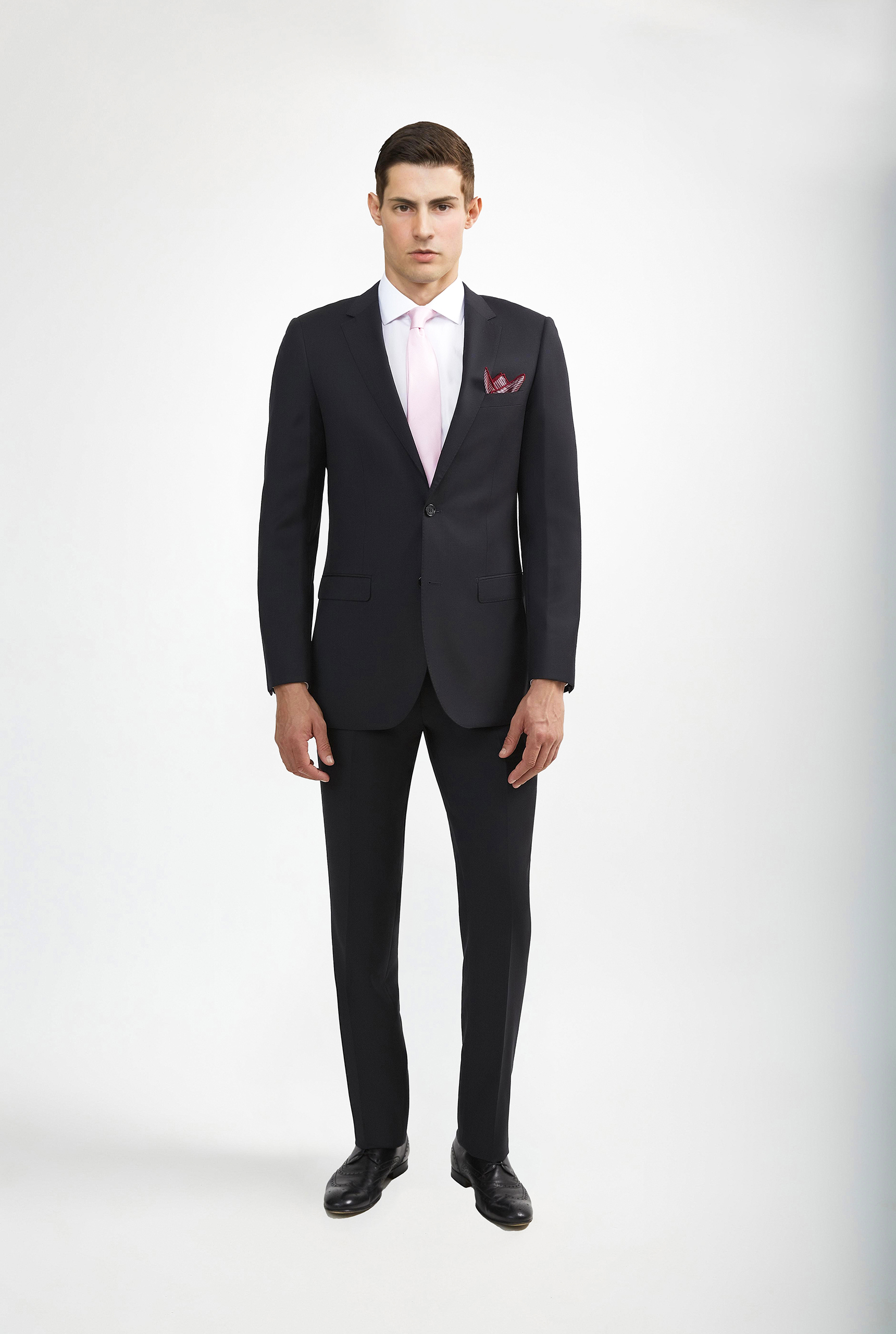 Adoro Deluxe: 100% Italian Wool Notch Lapel Royal Blue Suit
