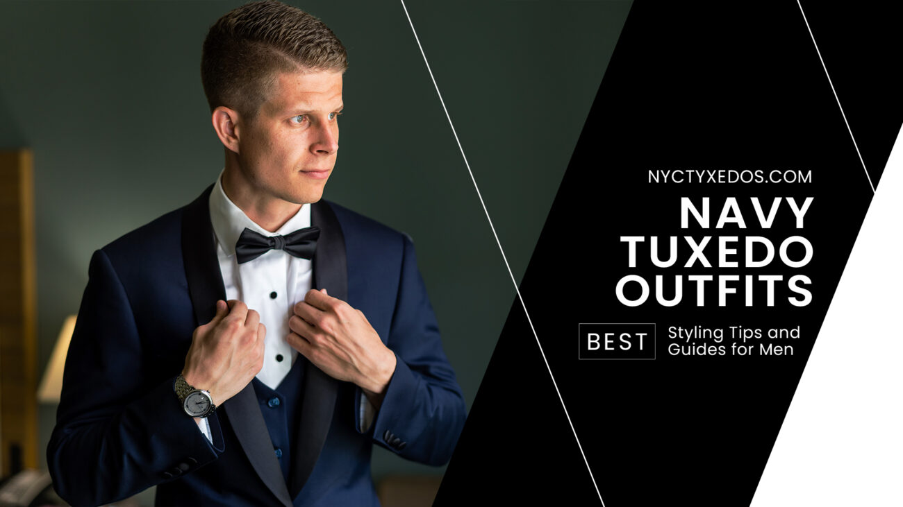 Different navy tuxedo outfits